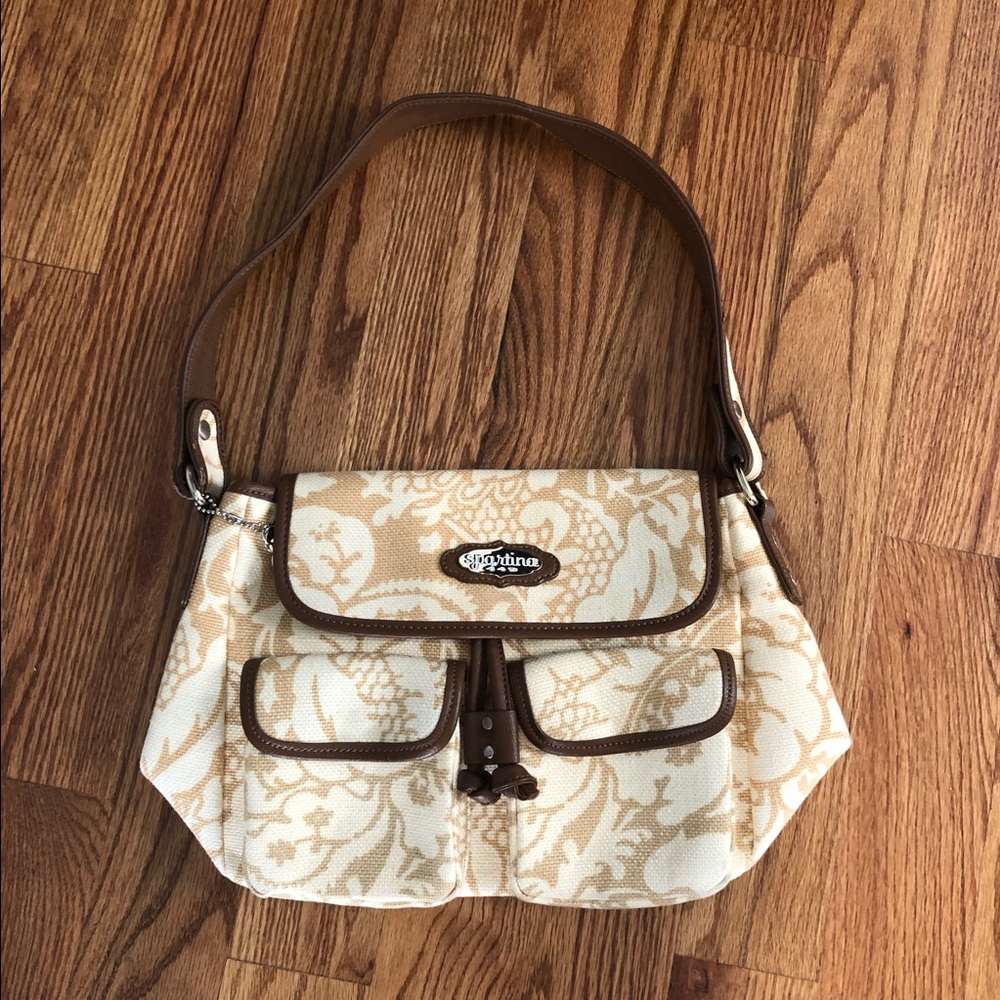 Brown and Cream Spartina 449 Shoulder Bag